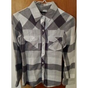 Nollie L. Gray Plaid Long Sleeve Button Up Cotton Shirt XS
